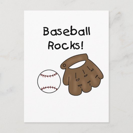 Baseball Rocks T-shirts en cadeautjes Briefkaart (Voorkant)