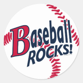 Baseball Rocks van Mudge Studios Ronde Sticker