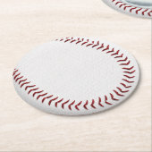 Baseball Rond Papier Onderzetter (Gebogen)