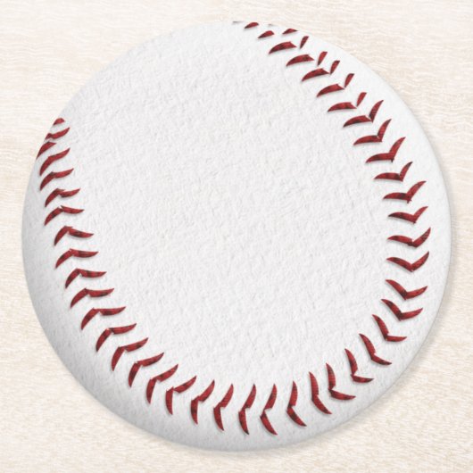 Baseball Rond Papier Onderzetter (Voorkant)