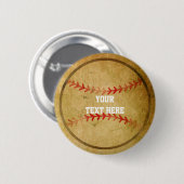  BASEBALL-ronde Birthday Party Pin BUTTON (Voorkant /achterkant)