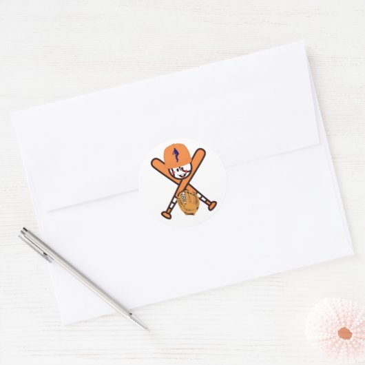 BASEBALL RONDE STICKER (Envelop)