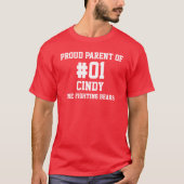 Baseball Rood Wit Team T-shirt (Voorkant)