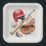 Baseball Rookie Birthday Papieren Bordje<br><div class="desc">Baseball Rookie Birthday Paper Plates</div>