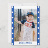 Baseball Rookie Boys Verjaardag Bedankt Card Kaart (Achterkant)