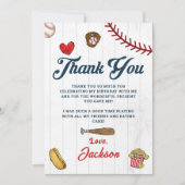 Baseball Rookie Boys Verjaardag Bedankt Card Kaart (Voorkant)