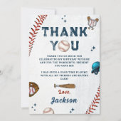 Baseball Rookie Boys Verjaardag Bedankt Card Kaart (Voorkant)
