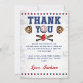 Baseball Rookie Boys Verjaardag Bedankt Card Kaart (Voorkant)