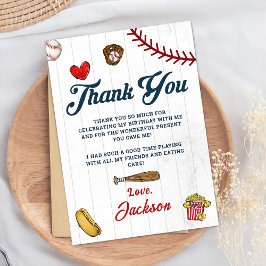 Baseball Rookie Boys Verjaardag Bedankt Card Kaart