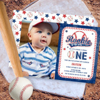Baseball Rookie Front Foto 1e Verjaardagsfeest