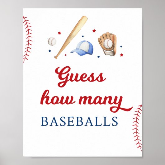 Baseball Rookie handtekening Verjaardagsteken Poster (Voorkant)