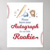 Baseball Rookie handtekening Verjaardagsteken Poster (Voorkant)