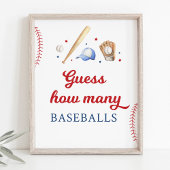 Baseball Rookie handtekening Verjaardagsteken Poster