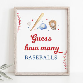 Baseball Rookie handtekening Verjaardagsteken Poster