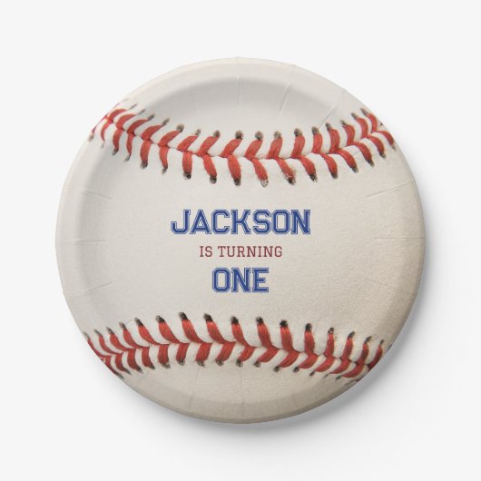 Baseball Rookie of the Year Birthday Boy Papieren Bordje (Voorkant)