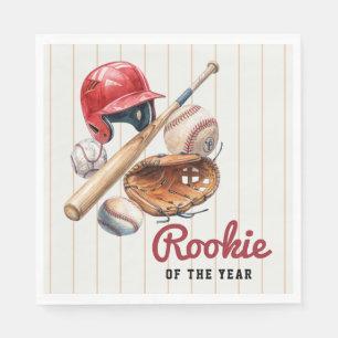 Baseball Rookie Verjaardag Servet