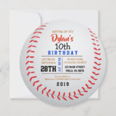 BASEBALL ROUND Birthday Party Invitation Kaart (Voorkant)