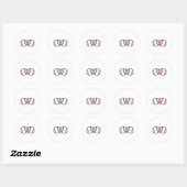 Baseball roze lintstof vecht Koel Borstkanker Awar Ronde Sticker (Vel)