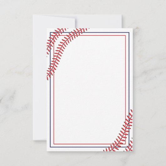 Baseball RSVP-kaart RSVP Kaartje (Achterkant)