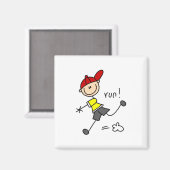 Baseball Run - Tshirts en cadeaus Magneet (Voorkant / Achterkant)