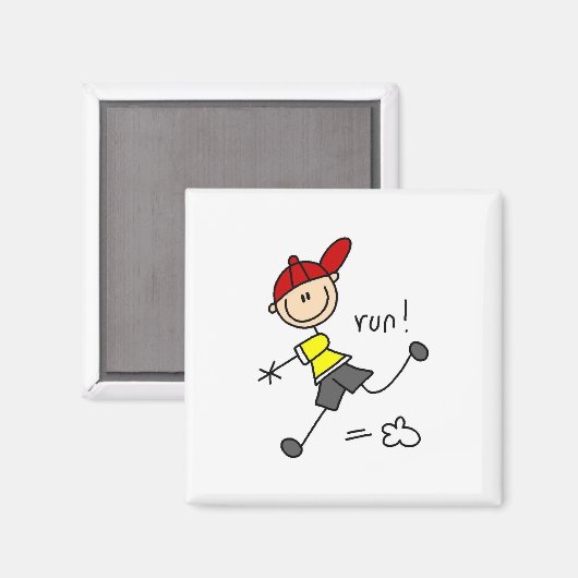 Baseball Run - Tshirts en cadeaus Magneet (Voorkant / Achterkant)