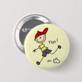 Baseball Run - Tshirts en cadeaus Ronde Button 5,7 Cm (Voorkant /achterkant)