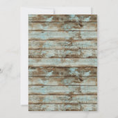 Baseball Rustic Wood Boy Baby shower Kaart (Achterkant)