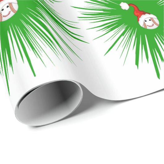 Baseball Santa Cadeaupapier (Rol Hoek)