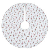 Baseball Santa Christmas Pattern Kerstboom Rok (Voorkant)