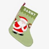 Baseball Santa Grote Kerstsok (Voorkant (Hangend))