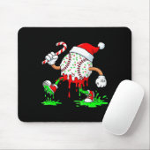 Baseball Santa Hat Christmas Ice Cream Drip Candy  Muismat (Met muis)