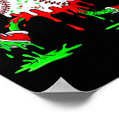 Baseball Santa Hat Christmas Ice Cream Drip Candy  Poster (Hoek)