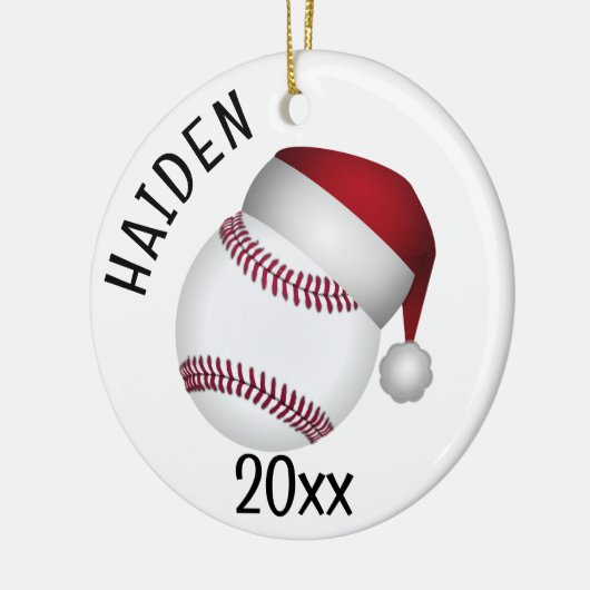 Baseball Santa Hat Christmas Keramisch Ornament (Links)