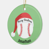 Baseball Santa Hat Ornament (Links)