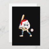Baseball Santa Kerstmis Funny Santa Plays Baseb Kaart (Voorkant / Achterkant)