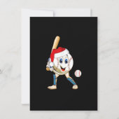Baseball Santa Kerstmis Funny Santa Plays Baseb Kaart (Voorkant)