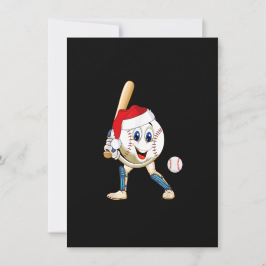 Baseball Santa Kerstmis Funny Santa Plays Baseb Kaart (Voorkant)