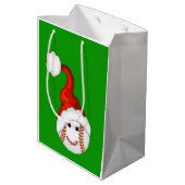 Baseball Santa Medium Cadeauzakje (Achterkant Gekanteld)