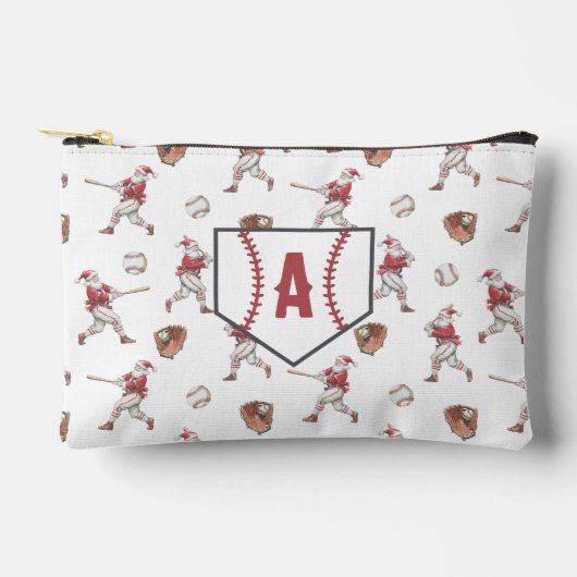 Baseball Santa Monogram Christmas Etui (Voorkant)