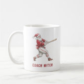 Baseball Santa Personalized Christmas Koffiemok (Links)