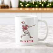 Baseball Santa Personalized Christmas Koffiemok