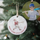 Baseball Santa Personalized Photo Keramisch Ornament