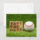 Baseball Save the Date for Party Briefkaart (Voorkant / Achterkant)