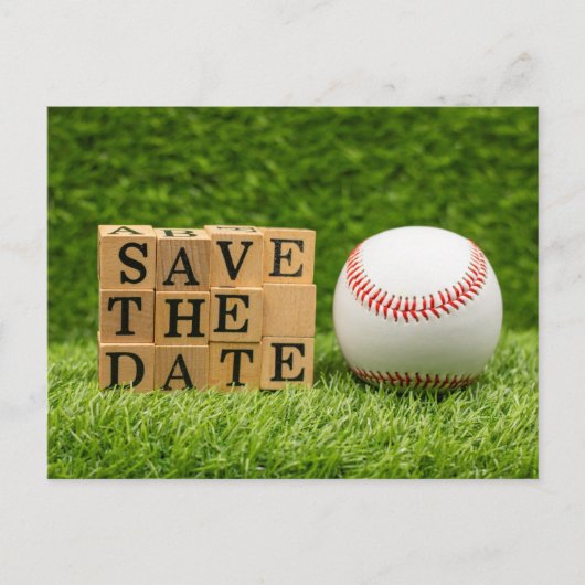 Baseball Save the Date for Party Briefkaart (Voorkant)