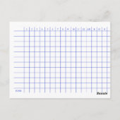 Baseball score kaart. briefkaart (Achterkant)