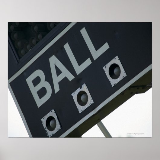 Baseball scorebord 2 poster (Voorkant)