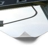 Baseball-scorebord met Amerikaanse vlag Poster (Hoek)