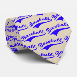 Baseball Script in blauw Stropdas