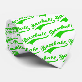 Baseball Script in groen Stropdas