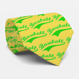 Baseball Script in groen Stropdas